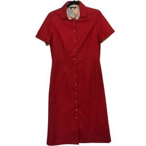 Vintage Royal Scott’s Button Down Red Logo Dress